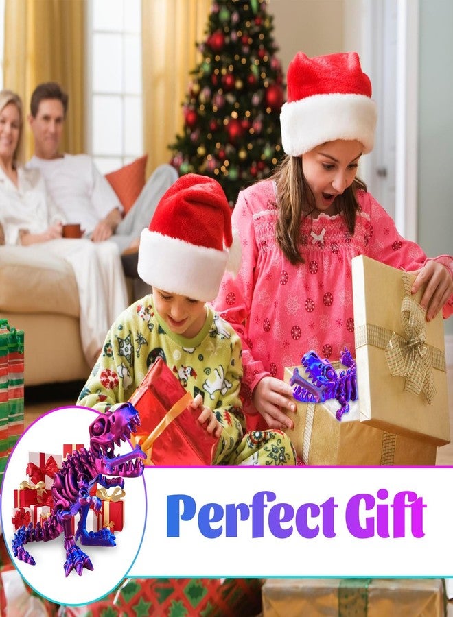 BCNJEPIN 3D Printed Toys, T Rex Dinosaur, 3D Printed Dinosaur Skeletons, Stress and Anxiety Relief Toy Full Articulated Dinosaur Bones Flexible Joints Home Office Decor Toys Gifts for Kids and Adult - Image 5
